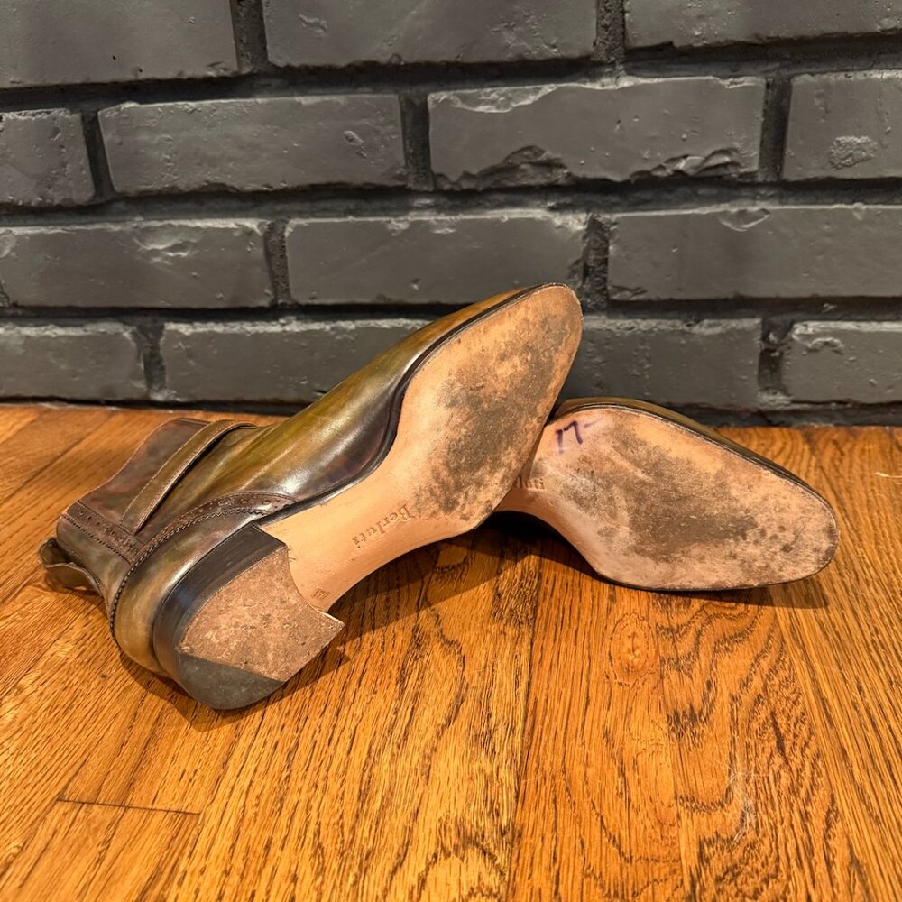 Berluti Paris Atelier Sur Mesure Monk Strap Wing Tip Style Ankle Boots Fits 7 - Picture 8 of 10
